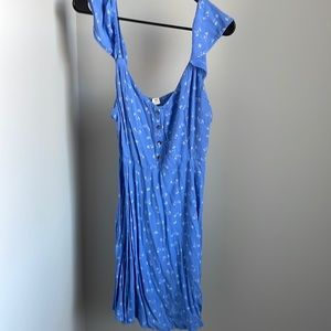 Billabong light blue dress with flower detail